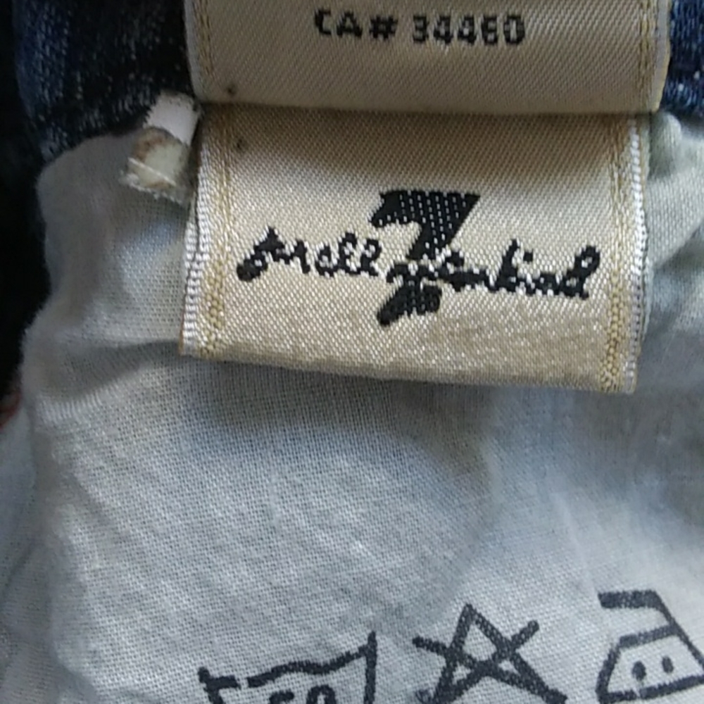 NWT 7 FOR ALL MANKIND CROPPED/FRAYED HEM A POCKET JEANS. Various Sizes - Picture 9 of 9